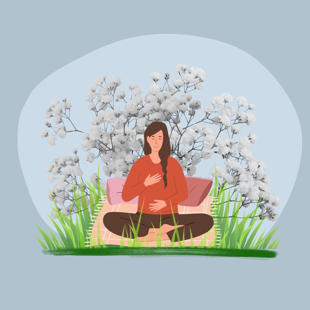mindfulness breathing illustration